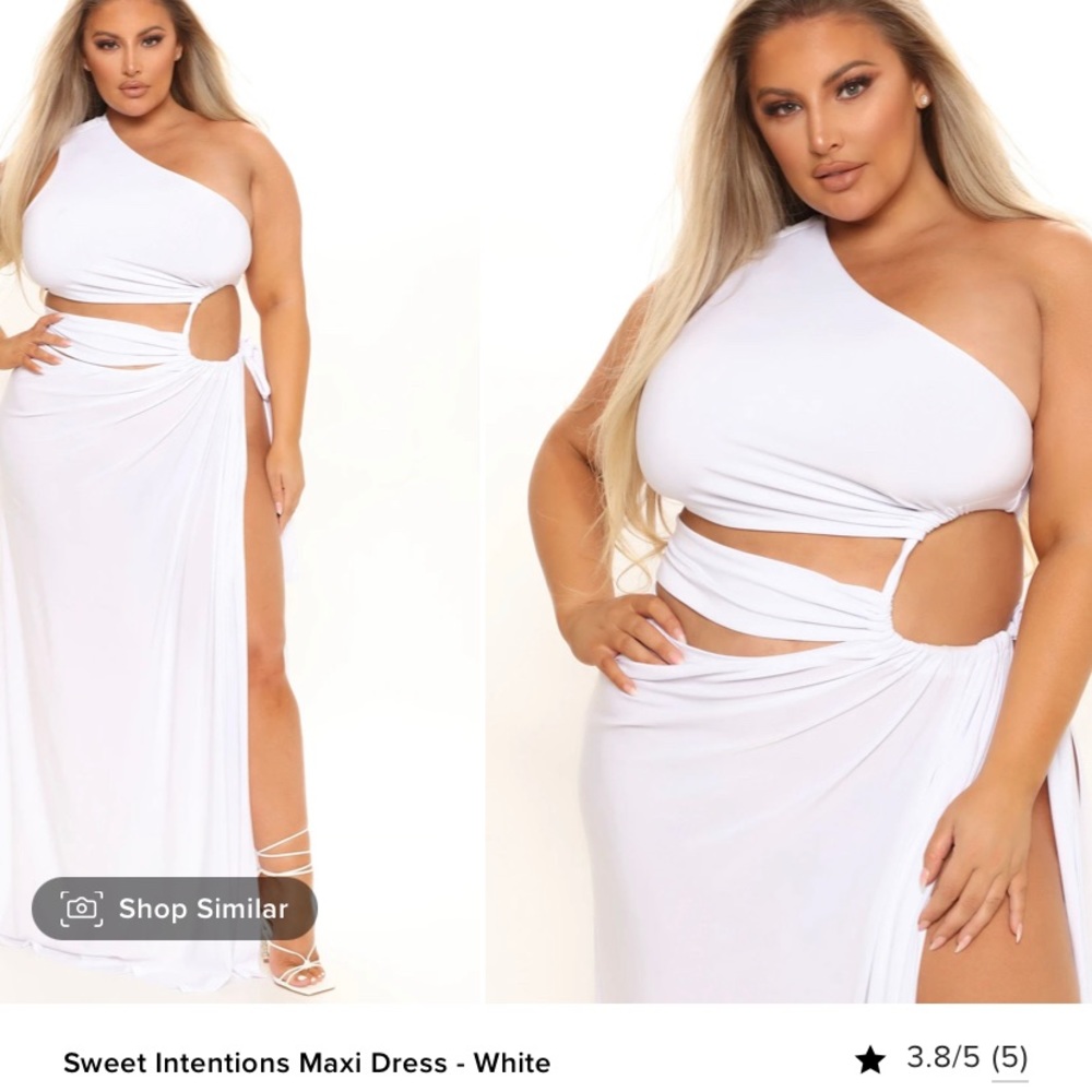 Fashion Nova - Sweet Intentions Maxi Dress: White